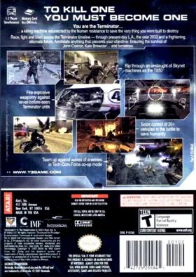 Terminator 3 - The Redemption box cover back